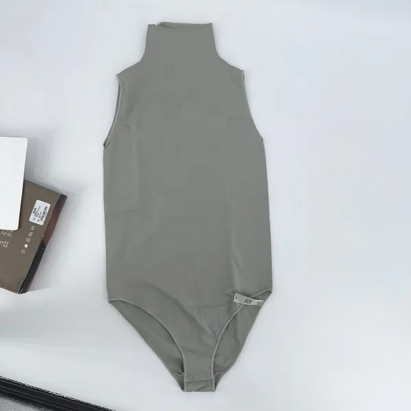 SKIMS Mock Neck Sleeveless Essentials‎ Bodysuit Agave Green Size S/M NIB - Image 5