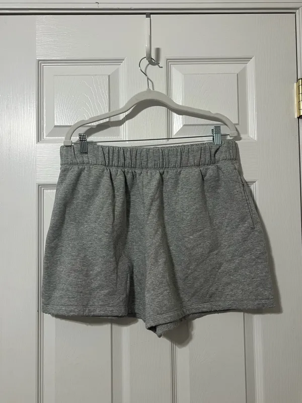 Nuuds Vintage Fleece Gray Oversized Loungewear Sweat Shorts XXL - Image 2