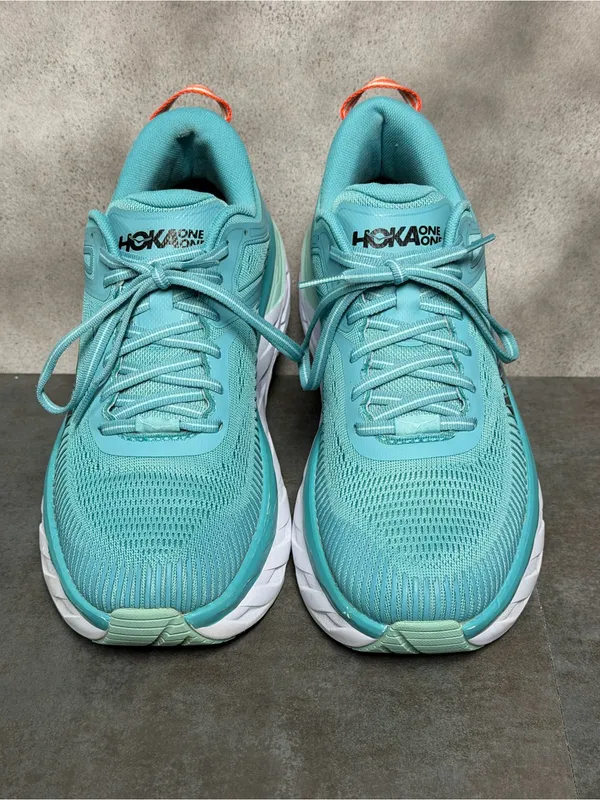 Hoka One One Bondi 7 Women’s Aqua Running Shoes Size 9.5 - Image 5