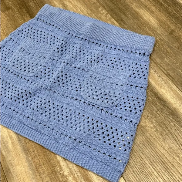 Free People FP Beach Mairead Fauxchet Skirt Periwinkle XL - Image 3