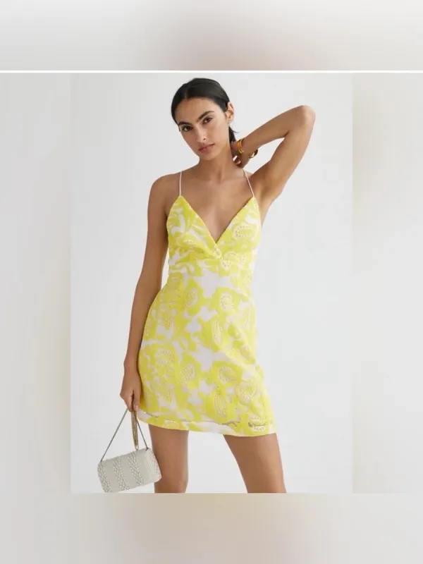 Anthropologie Maeve Floral Strappy Mini Dress - Image 9