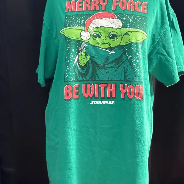 Star‎ Wars Green Yoda Holiday Tee - Image 5