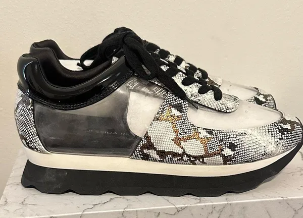 Jessica Rich Transparent Sneaker in Gold Size 39 - VERY RARE - NEW WITH BOX - Image 5