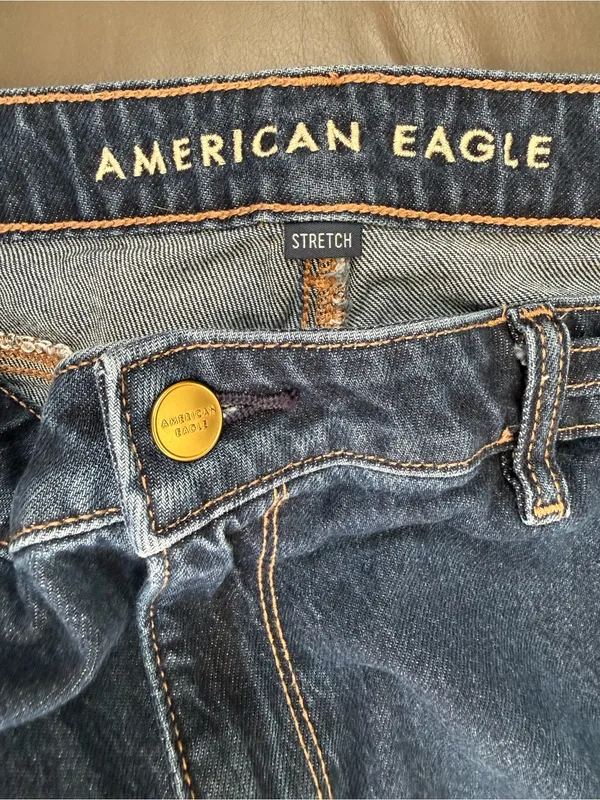 American Eagle High-Rise Flare Dark Blue Women’s Jeans - Image 9