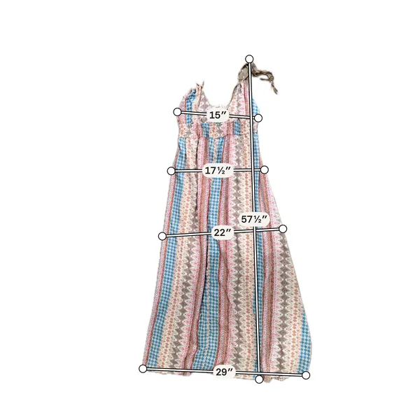 Lulus Maxin' Relaxin' Boho Beach Festival Tie‎ Strap Maxi Dress M Summer - Image 4