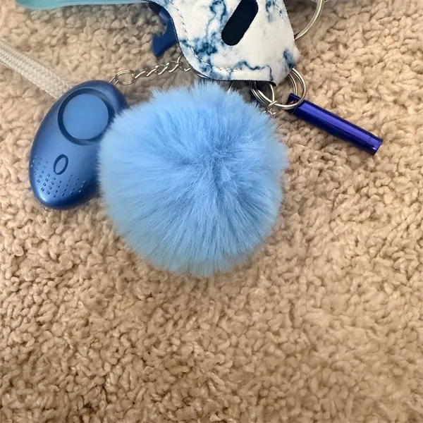 Care Bears Blue Bear Keychain Bag Charm Bundle Sequin Pouch Pom Pom Holder - Image 11