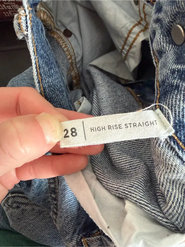 PacSun Light Blue high rise Straight-Leg Distressed Jeans - Image 6