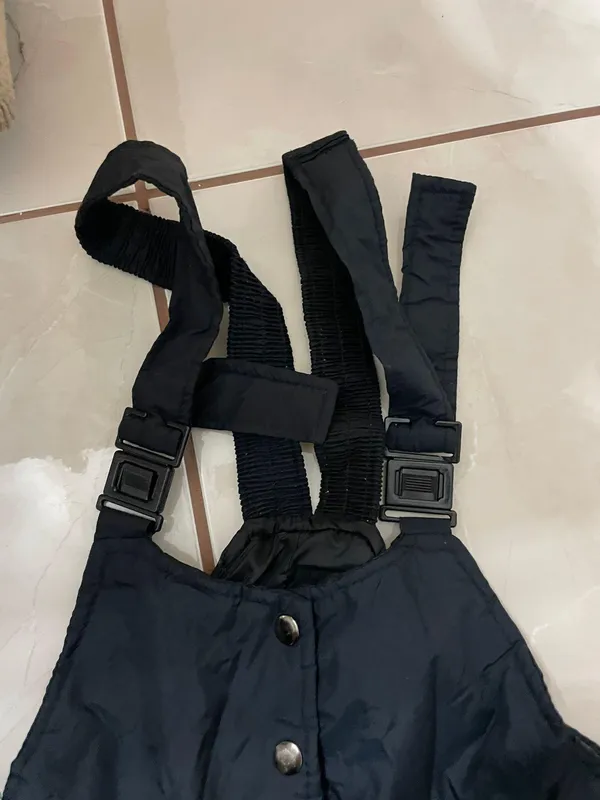 Skiing Black Overalls - Image 5