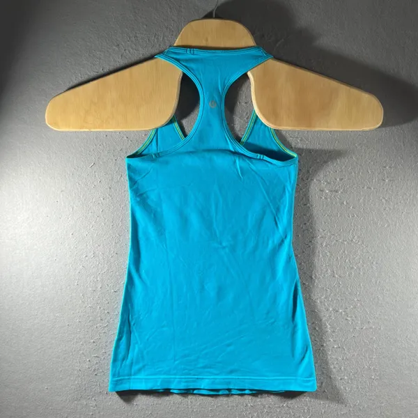 952 | Lululemon Cool Racerback Slim Fit Yoga Tank Top Blue Womens‎ 4 - Image 2