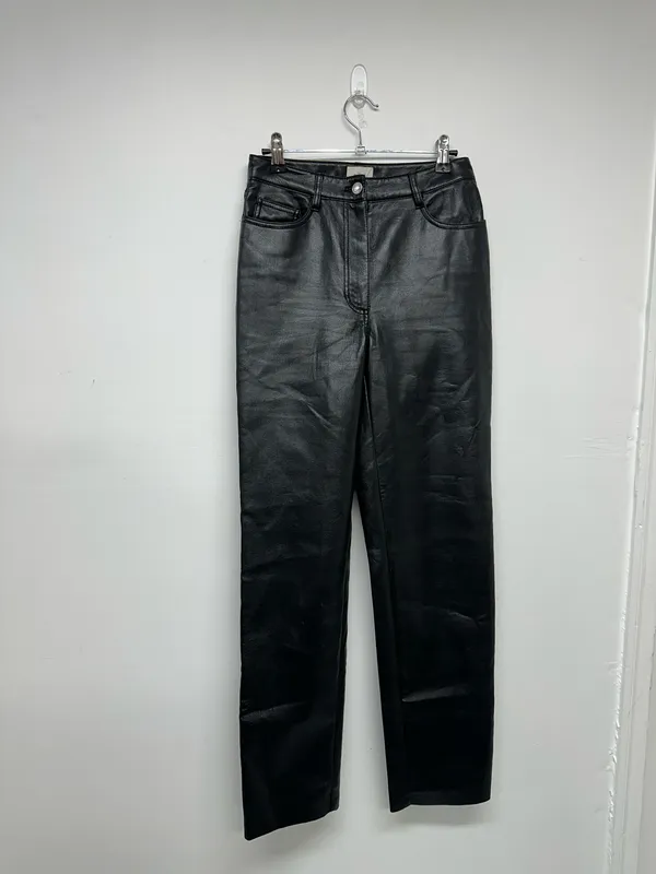 Aritzia Wilfred Melina Leather Pants Black - Image 3