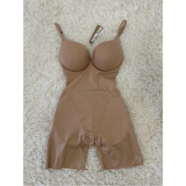SKIMS M Sand Ultimate Mid Thigh Bodysuit 8045W Padded Butt Lift CLAY - (B#2) - Image 4