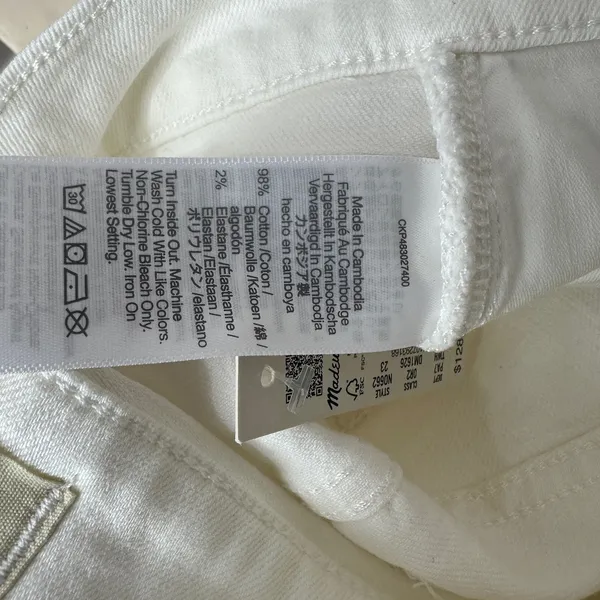 Madewell The Perfect Vintage Jean Tile White High Rise Classic Mom US 23 NWT - Image 12