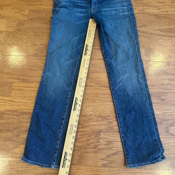 7 For All Mankind Womens Straight Leg Jeans Blue Medium Wash Sz 31 Stretch - Image 6