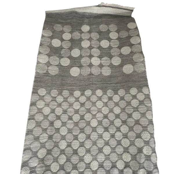 Talbots Scarf Metallic Gray Silver Snowflakes Wool Blend 70" x 20" - Image 5