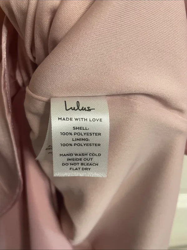 Lulus Eternal Bond Blush Satin Ruffled Flutter Sleeve Maxi Dress Size Small - Image 11