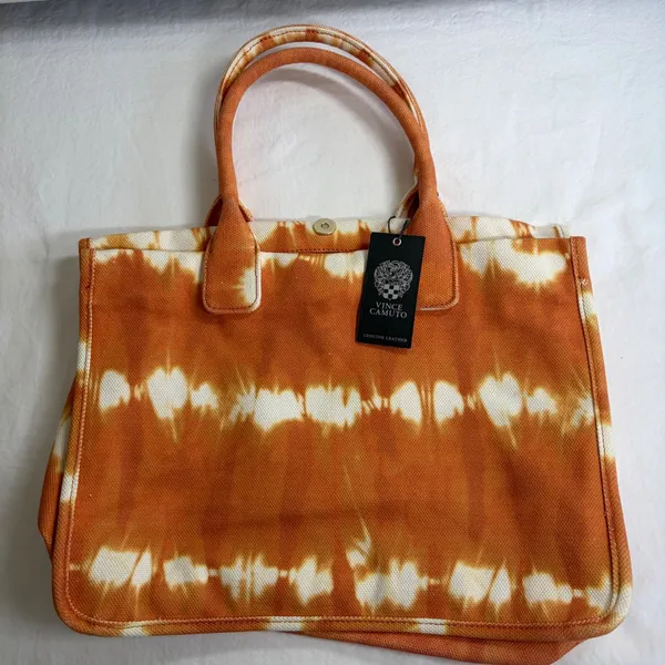 Vince Camuto Orla Tote Bag Rusty Orange Multi Tie Dye Canvas VC-ORLA-TO NEW - Image 2
