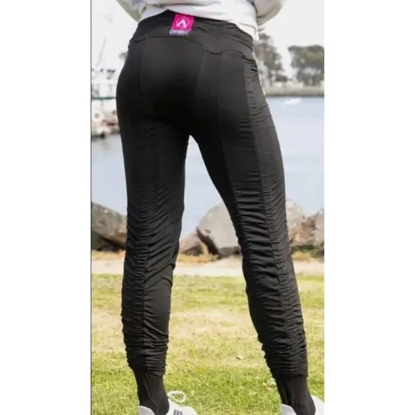 Agogie Women Resistance Pants S Black Ruched Wearable Training - Image 2