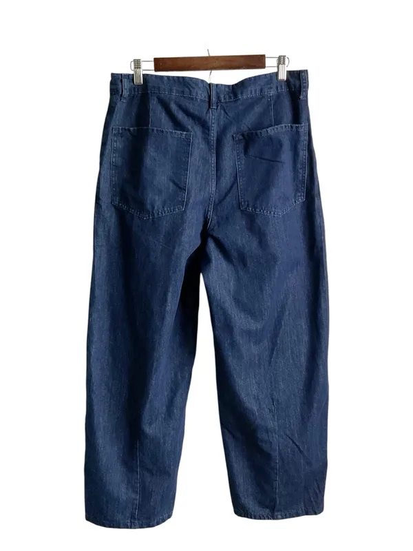 Current/Elliott Relaxed Slight Barrel-Leg Jeans - Deep Blue - Image 2