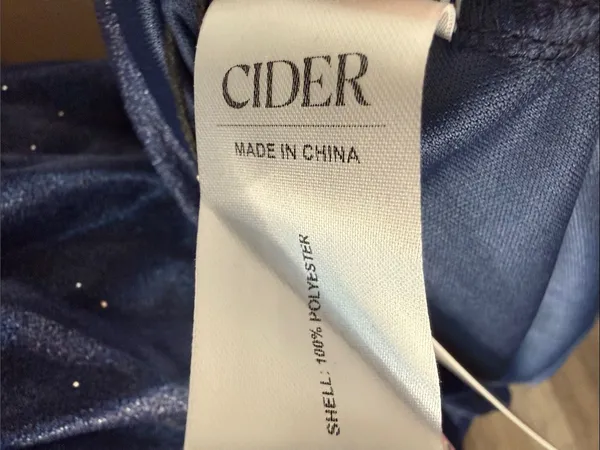 CIDER Strapless Navy Sparkle A-Line Dress - Image 6