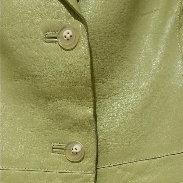 Marc Laurent‎ vintage leather blazer with knit sleeves small - Image 3
