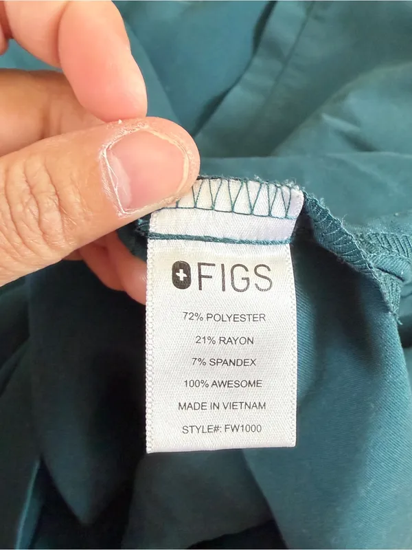 Figs Set 2 Pieces Catarina Scrub Top XS & Zamora Jogger Pants XSP Caribbean Blue - Image 16