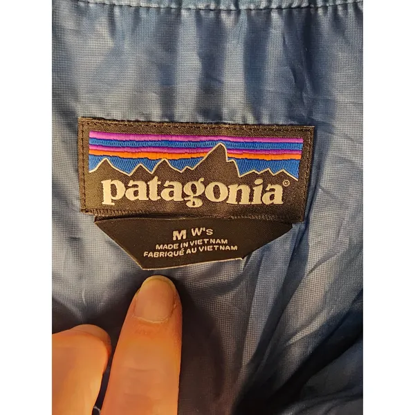 Patagonia Womens Thermal Blue Nano Puff Vest Medium - Embroidered - Image 3