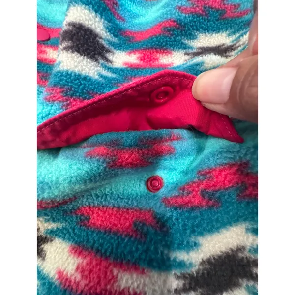 Patagonia Synchilla Snap-T Fleece S Teal Pink Southwest Aztec FA15 - Image 4