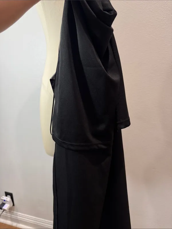 Topshop ribbed Knot front cut black tank dress size 8 - Image 11
