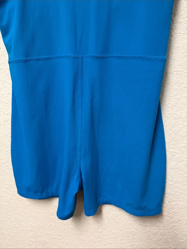 ALL IN MOTIONBright Blue Sleeveless Ribbed Romper Size XL - Image 5