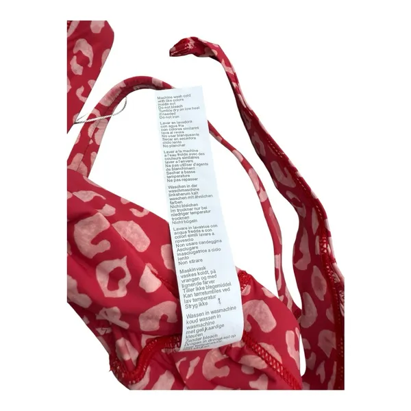 Fabletics Naked Feel Triangle Bralette Size XL Haute Red Leopard Kiss NWT - Image 8