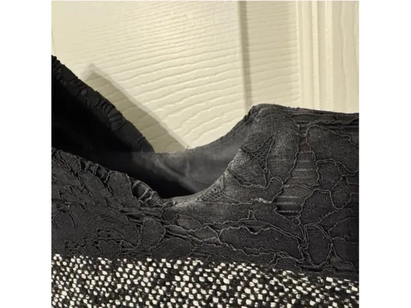 Women's J. Crew Lace and Tweed Wool Sheath Dress Size 0 Black and White - Image 6