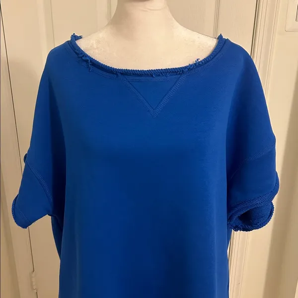 Free People Movement Cruise Sweatshirt Tshirt Stellar Blue NWT Size Medium - Image 7