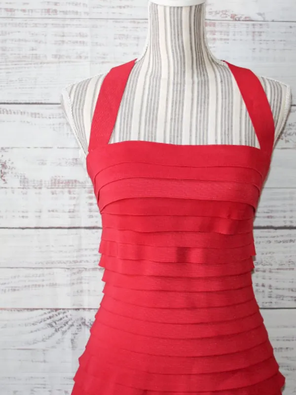 Sherri Hill 2009 Prom Style bodycon cocktail Red Dress Size 6 - Image 3
