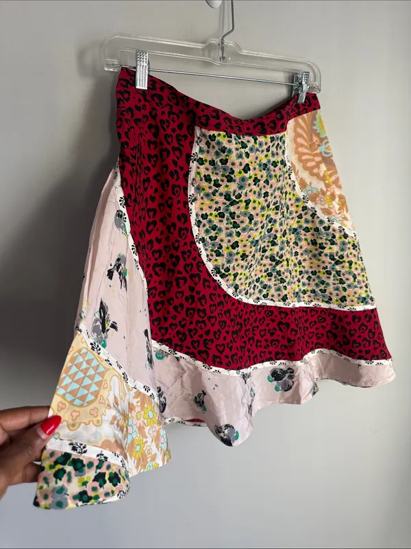 Coach 1941 floral patchwork circular silk skirt 8 - Image 4