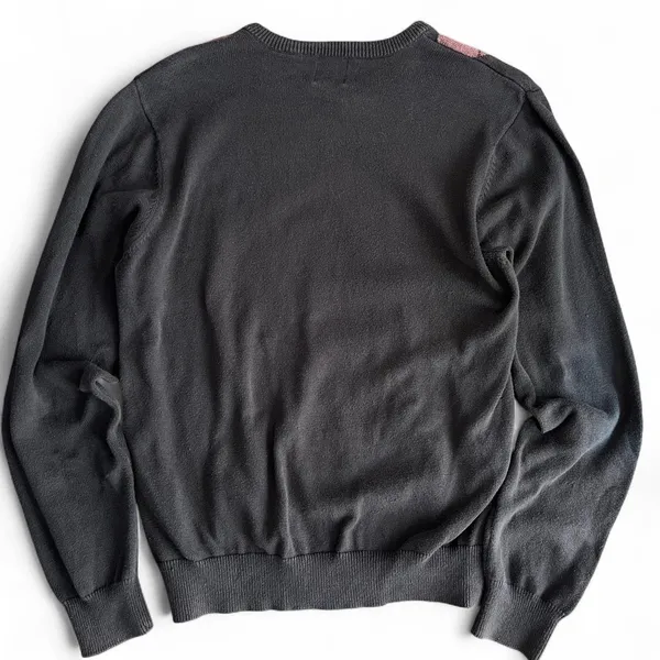 vintage Arrow argyle crewneck sweater in olive green and tan - Image 2