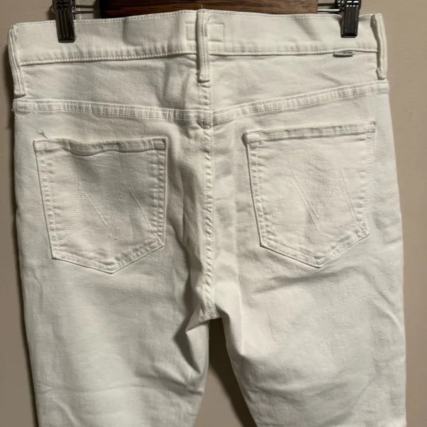 MOTHER Jeans Hustler Ankle Fray White Fairest of Them All- Size 32 - Image 6