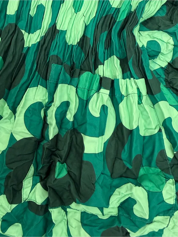 Alquema 3/4 Sleeve Smash Pocket Dress Ceramic Dreams Midi Floral Crinkle Pleated - Image 5