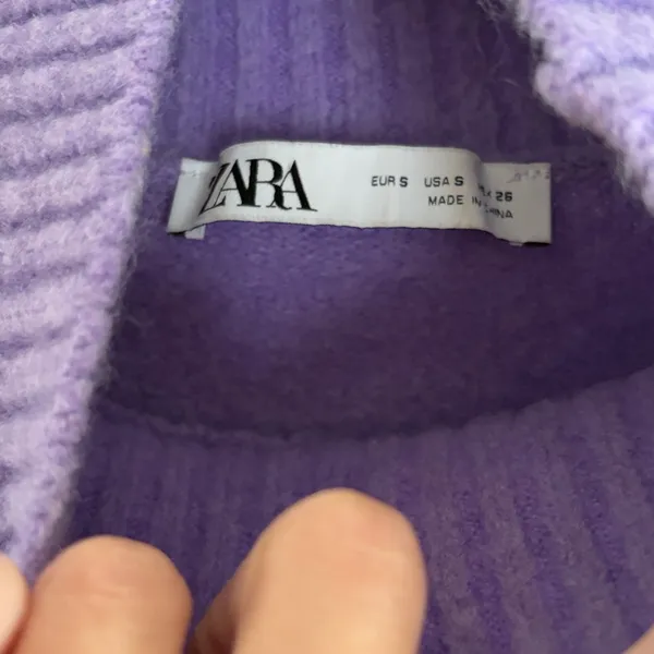 Zara Purple Turtleneck‎ Sweater - Image 2