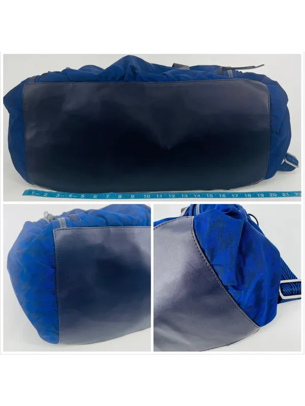 Lululemon Athletica Weekend Warrior Travel Duffel Bag Blue Black Houndstooth - Image 7