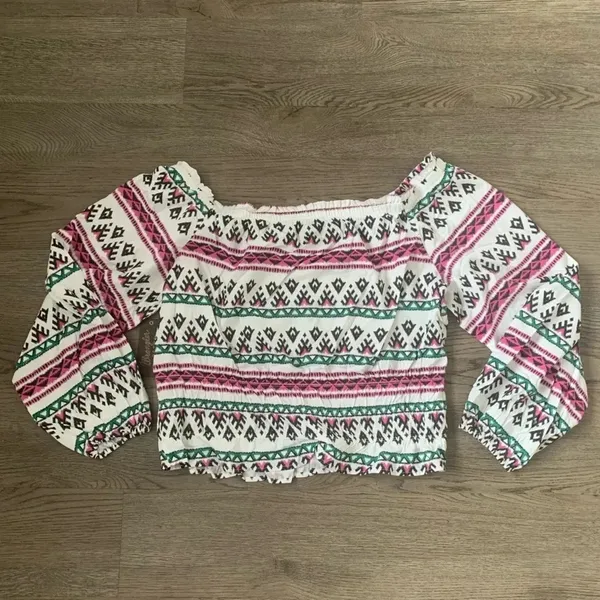 Wrangler‎ Retro Off The Shoulder Smocked Top - Size XXL - NWT - Image 5