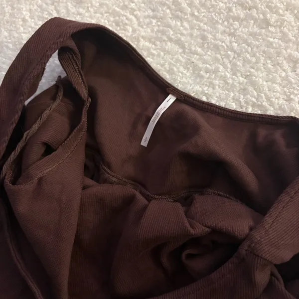 NWOT Free People Remember Me Tunic in chocolate. Size Small - Image 4