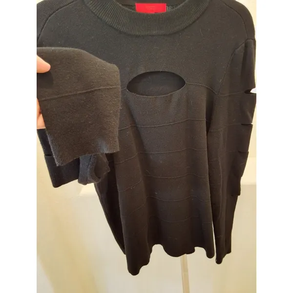 Jennifer Lopez Size XXL Womens Slash-Sleeve Mockneck Black Sweater NWOT - Image 5