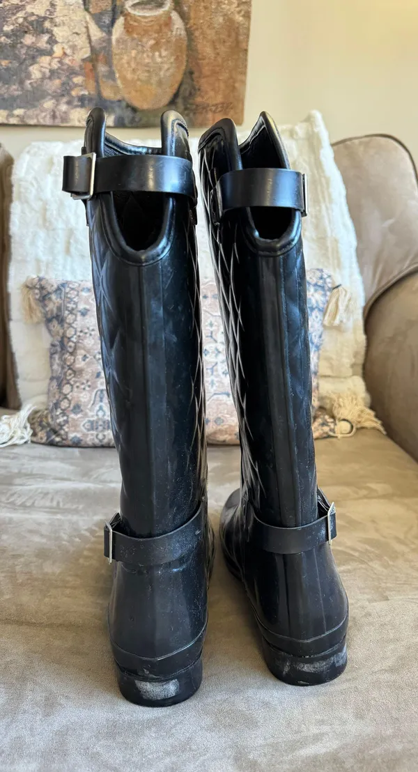 JustFab Tall Rubber Boots - Image 4