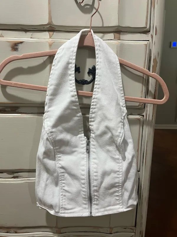 white denim shein top - Image 2