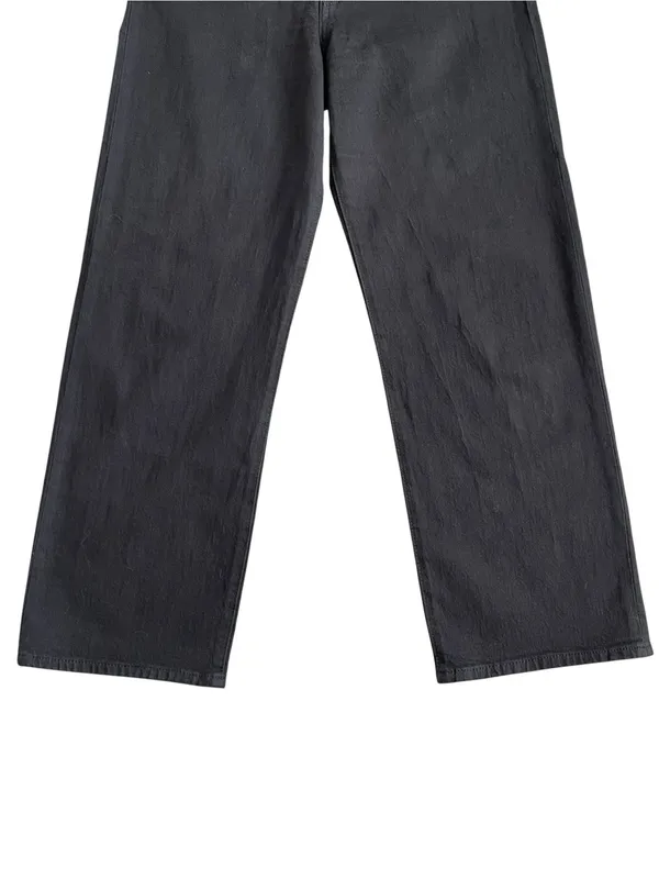 Levi’s Ribcage Straight Ankle Black Jeans Women’s Size 28 Button Fly - Image 4