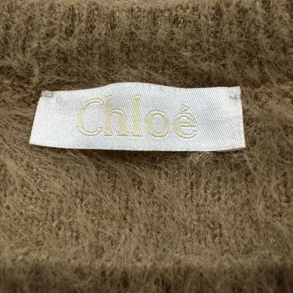 Chloé Tan Furry Pullover Sweater Women’s Medium - Image 2