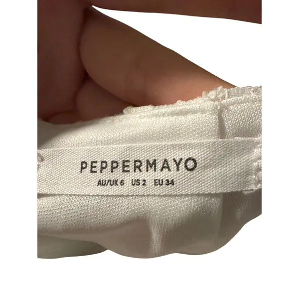 Peppermayo Not for the Faint of Heart White Lace Mini Dress Size 2 - Image 4