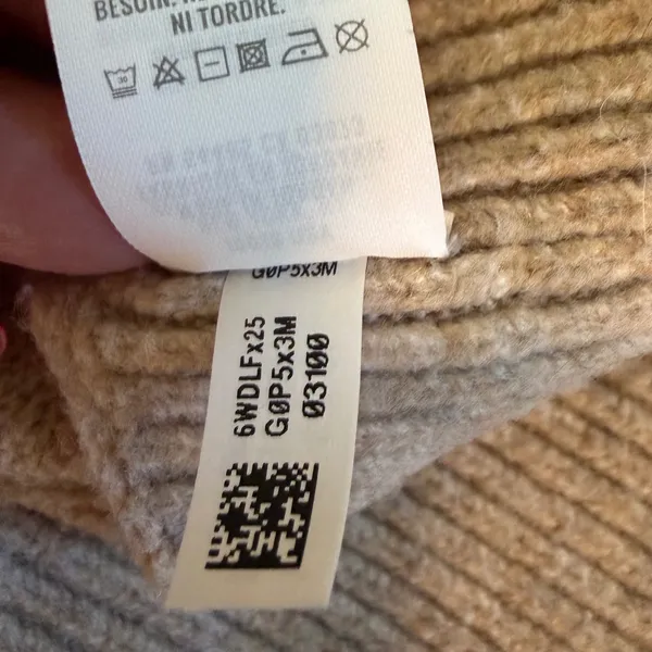 Aerie Womens Oversized V-Neck Pullover Sweater Oatmeal Beige Marled XS 6WDLFx25‎ - Image 7