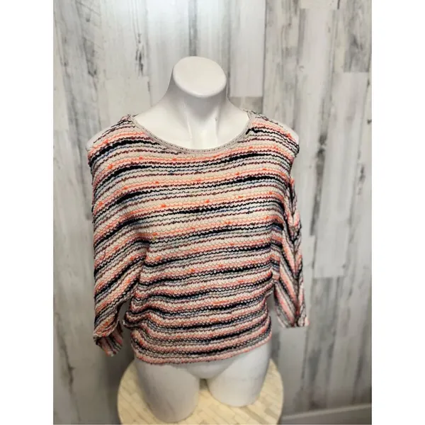 Anthropologie Postmark Malu Striped Sweater medium Multi color space dye - Image 5