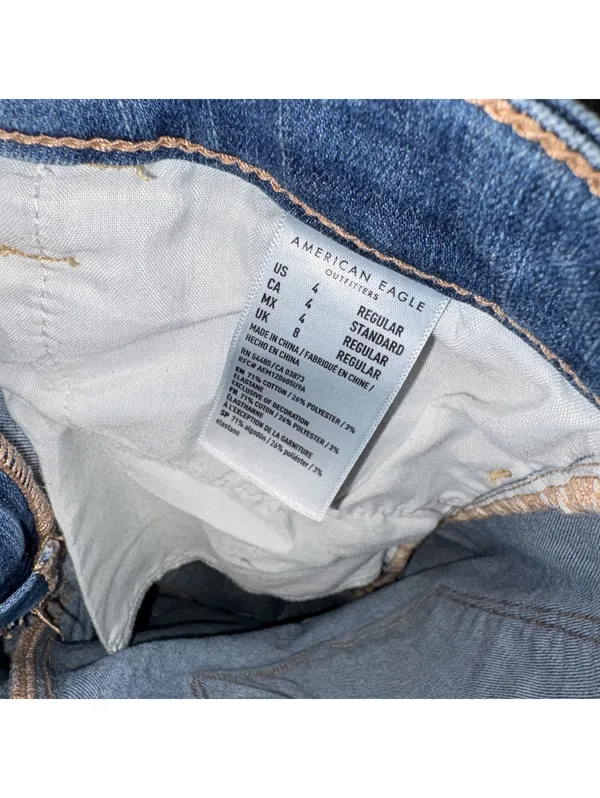 American Eagle Ne(x)t Level Super Hi-Rise Jegging Crop Distressed Jeans Size 4 - Image 7